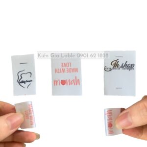 Mác vải satin lụa gắn dây cột tóc