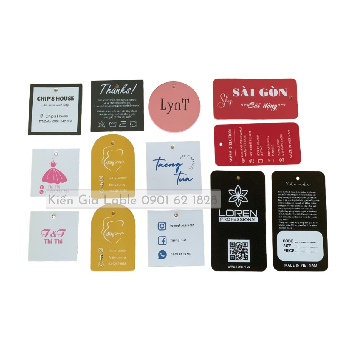 Tag giấy bế theo yêu cầu